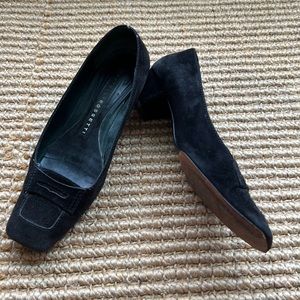 Fratelli Rossetti black suede mid heels SZ 37